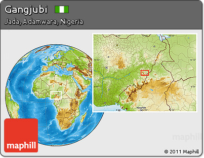 Physical Location Map of Gangjubi