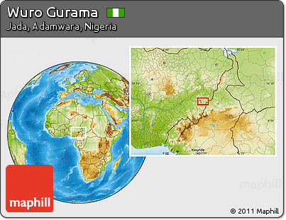 Physical Location Map of Wuro Gurama