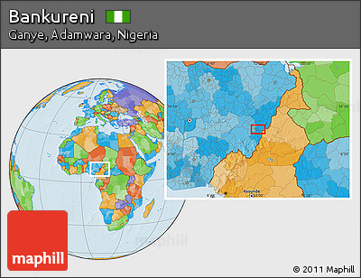 Political Location Map of Bankureni