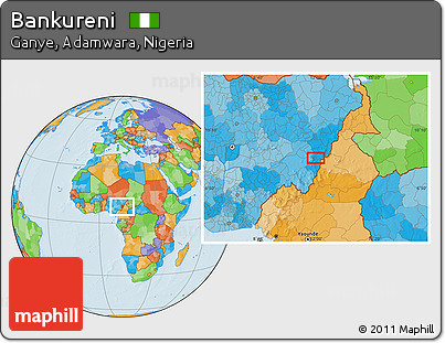 Political Location Map of Bankureni
