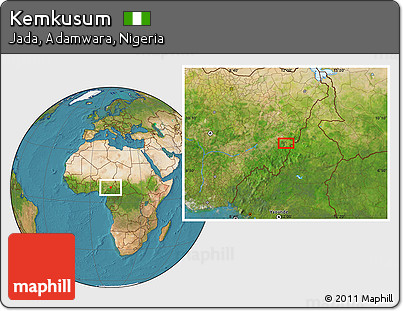 Satellite Location Map of Kemkusum