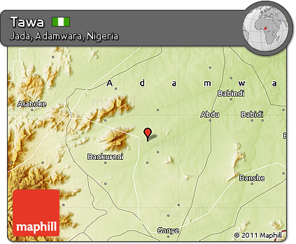 Physical Map of Tawa