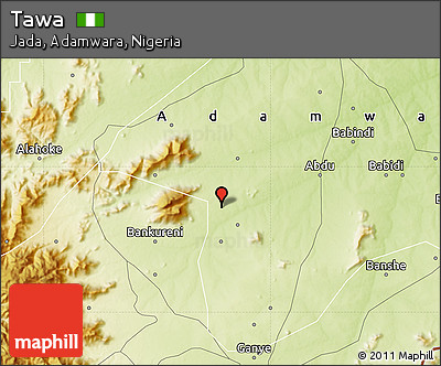 Physical Map of Tawa