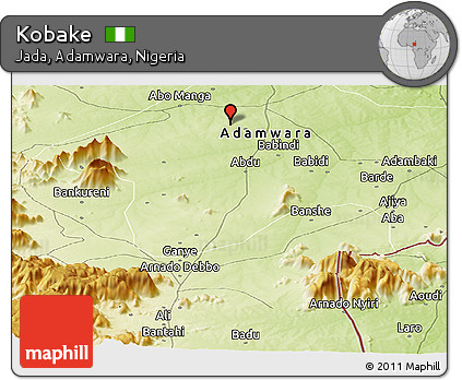 Physical Panoramic Map of Kobake