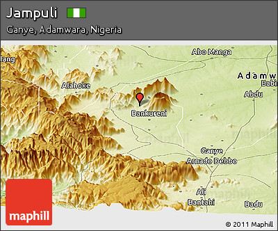 Physical Panoramic Map of Jampuli