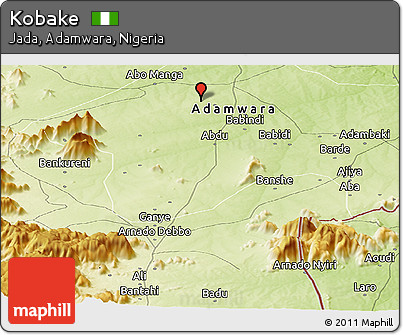 Physical Panoramic Map of Kobake