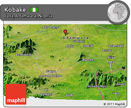 Satellite Panoramic Map of Kobake