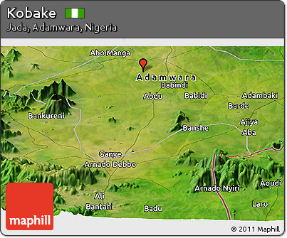 Satellite Panoramic Map of Kobake