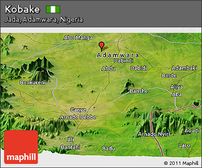 Satellite Panoramic Map of Kobake