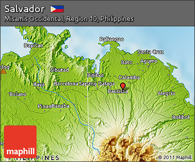Physical 3D Map of Salvador