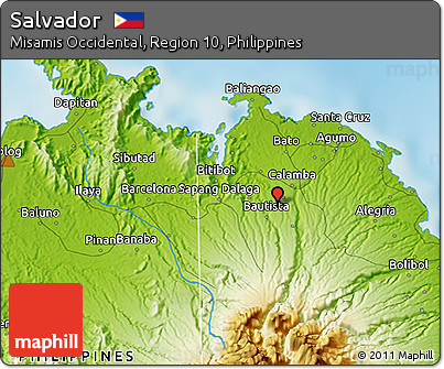 Physical 3D Map of Salvador