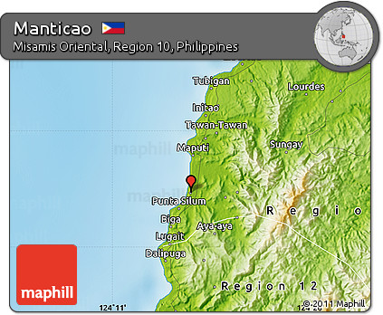 Physical Map of Manticao