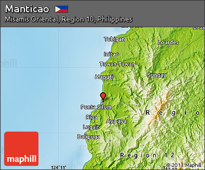 Physical Map of Manticao