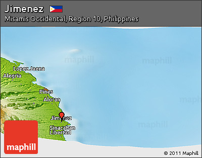 Physical Panoramic Map of Jimenez