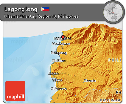 Political 3D Map of Lagonglong