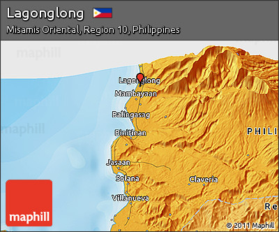 Political 3D Map of Lagonglong