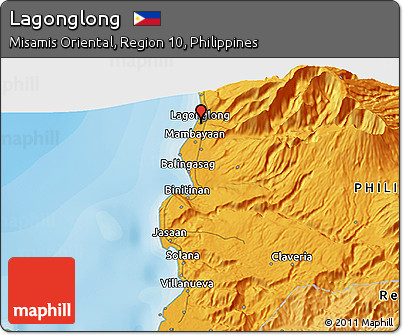 Political 3D Map of Lagonglong