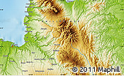 Physical Map of the area around 8° 33' 36" N, 125° 1' 30" E