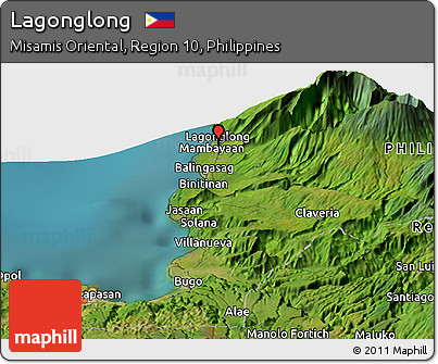 Satellite Panoramic Map of Lagonglong