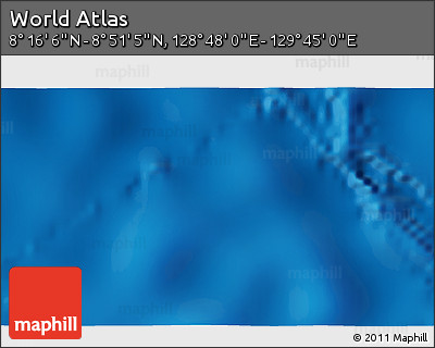 Physical 3D Map of the Area around 8° 33' 36" N, 129° 16' 30" E