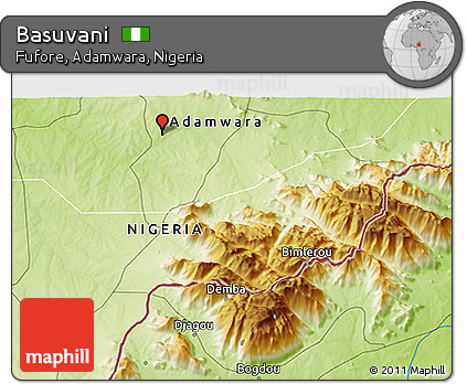 Physical 3D Map of Basuvani