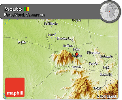 Physical 3D Map of Mouto