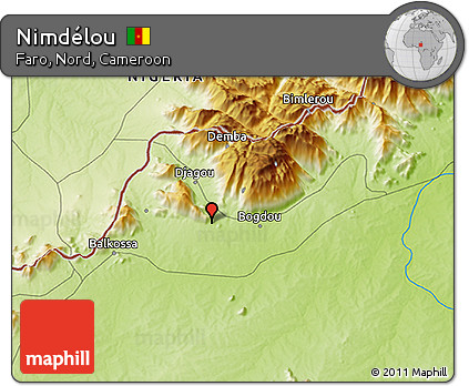 Physical 3D Map of Nimdélou