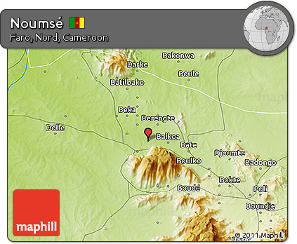 Physical 3D Map of Noumsé
