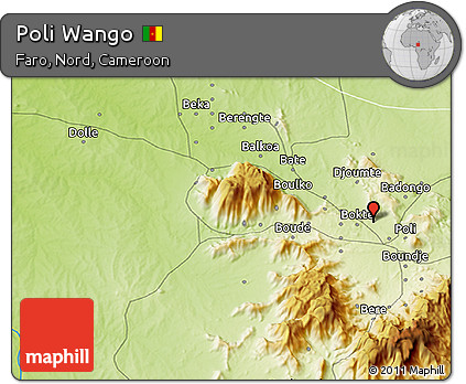 Physical 3D Map of Poli Wango