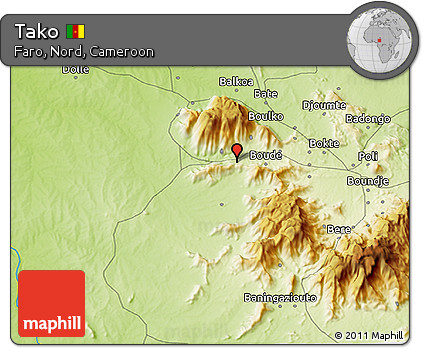 Physical 3D Map of Tako