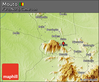 Physical 3D Map of Mouto