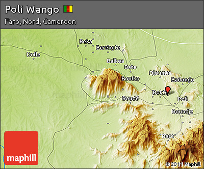 Physical 3D Map of Poli Wango