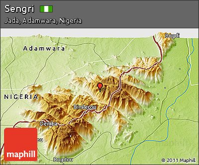 Physical 3D Map of Sengri