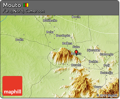 Physical 3D Map of Mouto