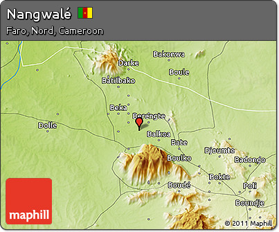 Physical 3D Map of Nangwalé