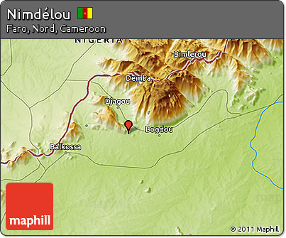 Physical 3D Map of Nimdélou