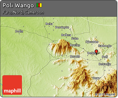 Physical 3D Map of Poli Wango