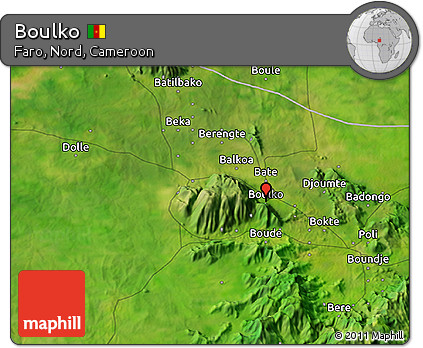 Satellite 3D Map of Boulko