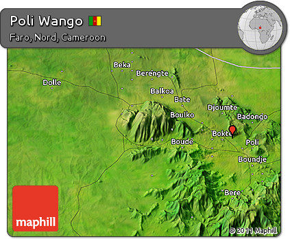Satellite 3D Map of Poli Wango