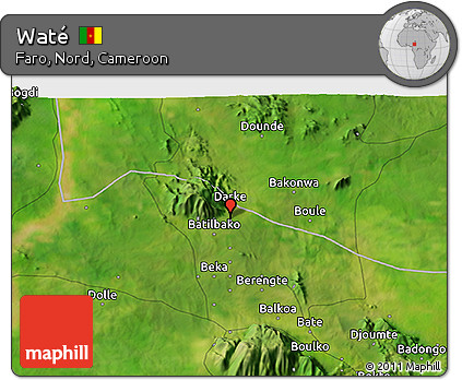 Satellite 3D Map of Waté