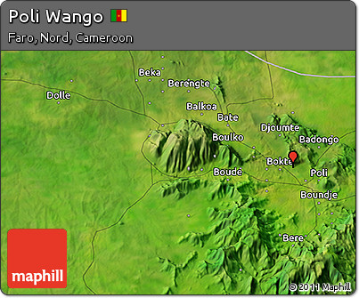 Satellite 3D Map of Poli Wango
