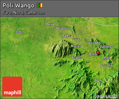 Satellite 3D Map of Poli Wango