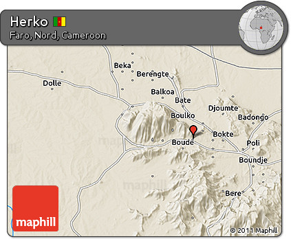 Shaded Relief 3D Map of Herko