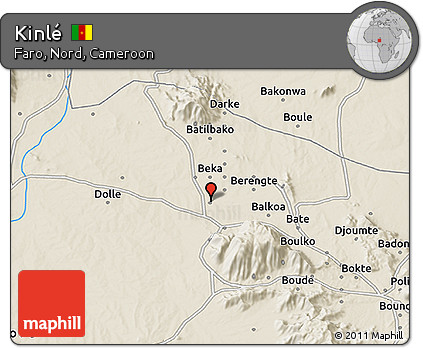 Shaded Relief 3D Map of Kinlé