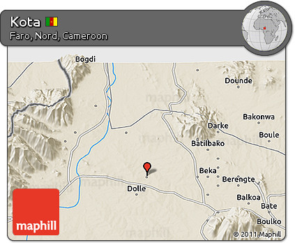 Shaded Relief 3D Map of Kota