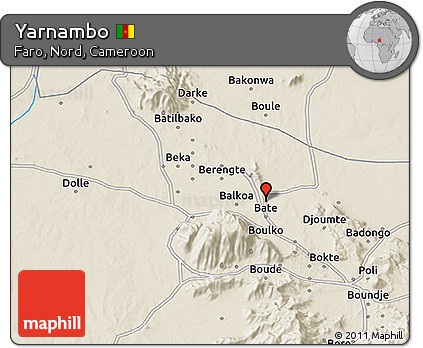 Shaded Relief 3D Map of Yarnambo