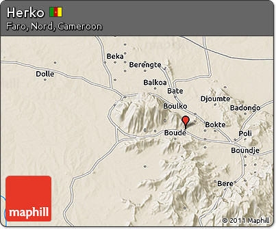 Shaded Relief 3D Map of Herko