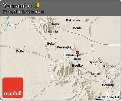 Shaded Relief 3D Map of Yarnambo