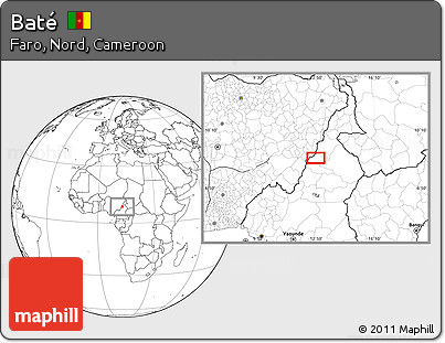 Blank Location Map of Baté