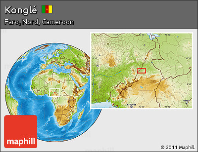 Physical Location Map of Konglé